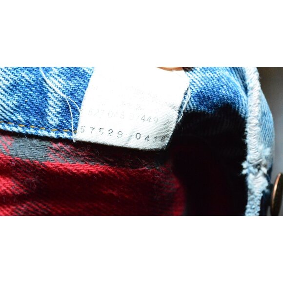 Levis Jacket Vintage Blue Denim Flannel Lining Trucker Women's Size Small READ - Picture 7 of 8